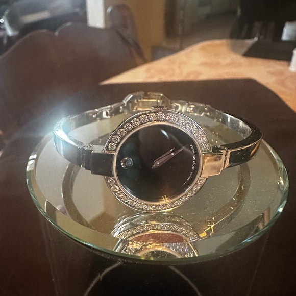 Elegant Movado Bela with Genuine Diamond Bezal - Picture 1 of 6